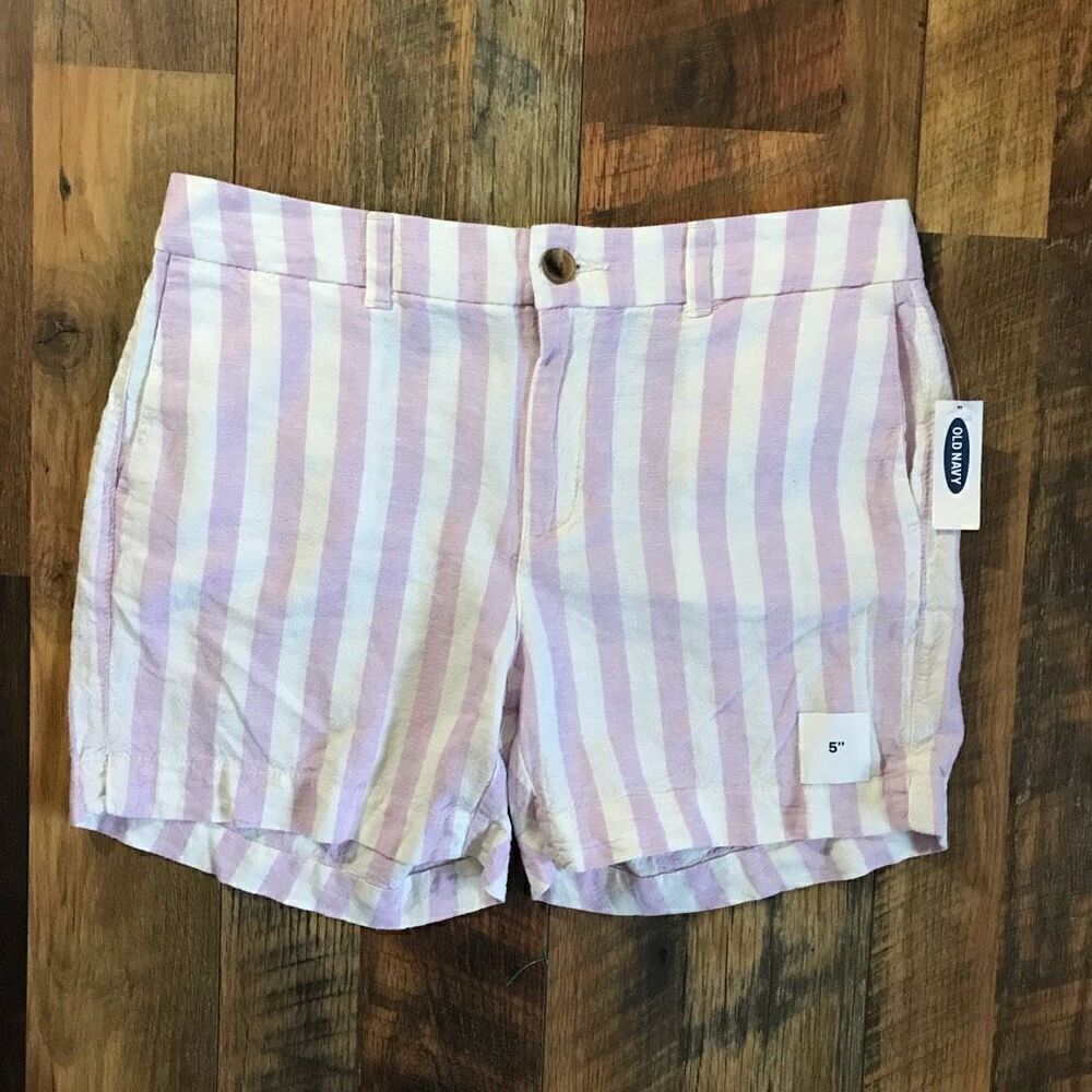 Old Navy everyday Shorts purple lavender Size 8 New with tags Linen blend
